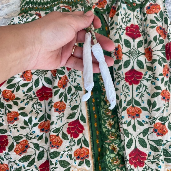 FARM Rio Green and Red Floral Maxi Dress - Picture 2 of 5